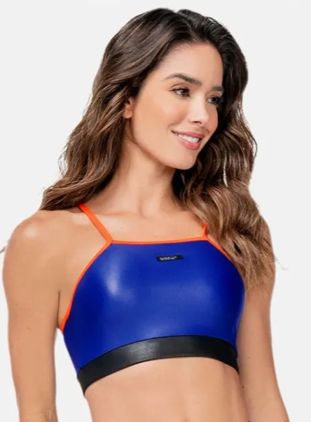 Vibrant Set Top and leggings Blue orange